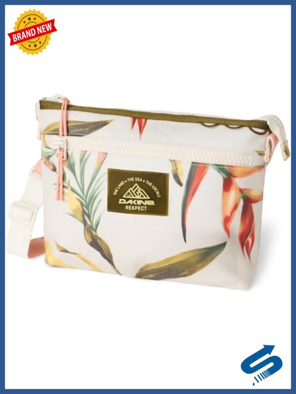 Recycled Polyester Crossbody Bag with Adjustable Strap